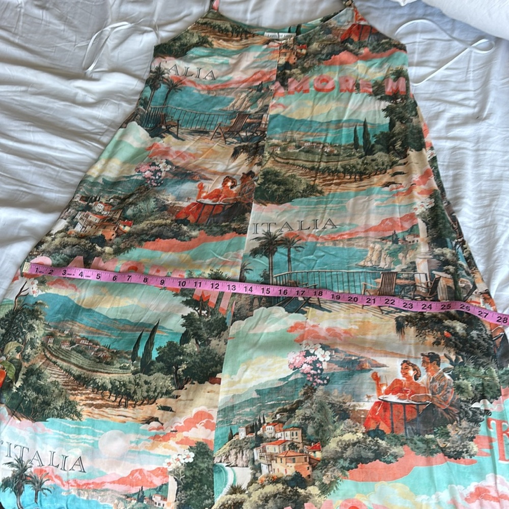 NWT Label of Love Isadora Italian scenic countryside dress - M - Picture 15 of 16
